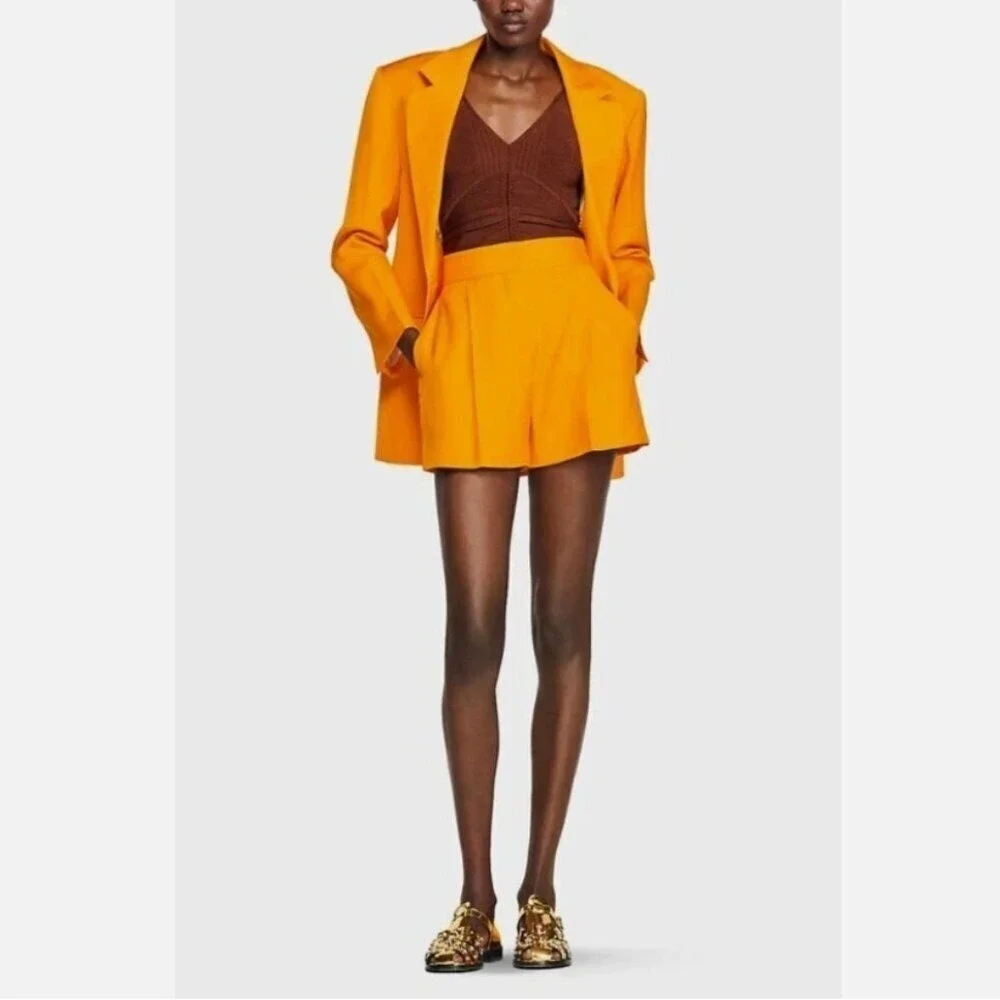 Sandro Benjamin‎ Pleated High Rise Shorts